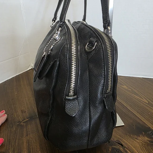 Coach Madison Georgie Satchel in black leather - Picture 14 of 15